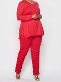 Conjunto de 2 piezas rojo sexy