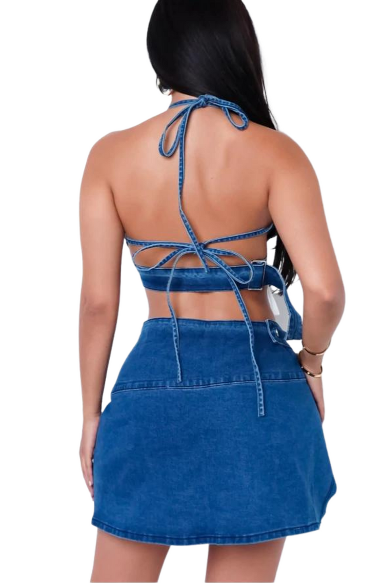 Conjunto de falda de 2 piezas JAZZY Denim