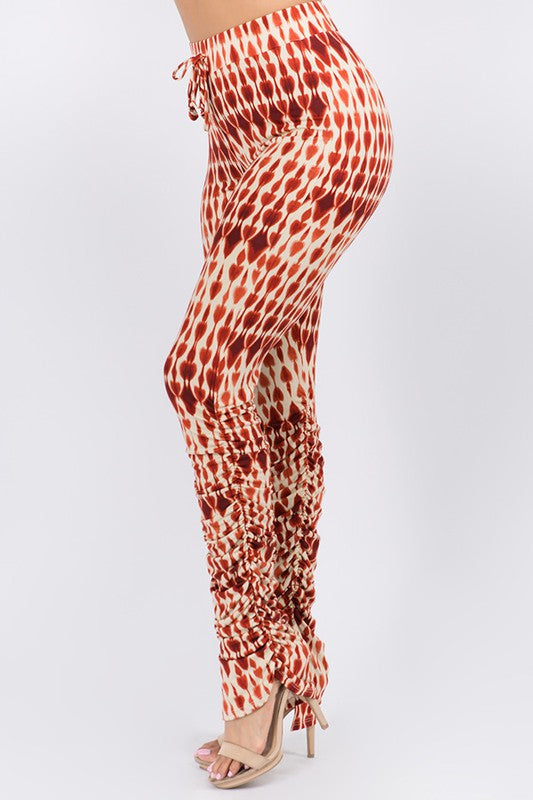 Leggings fruncidos tie-dye